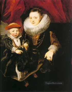 Young Woman with a Child Baroque court painter Anthony van Dyck Oil Paintings